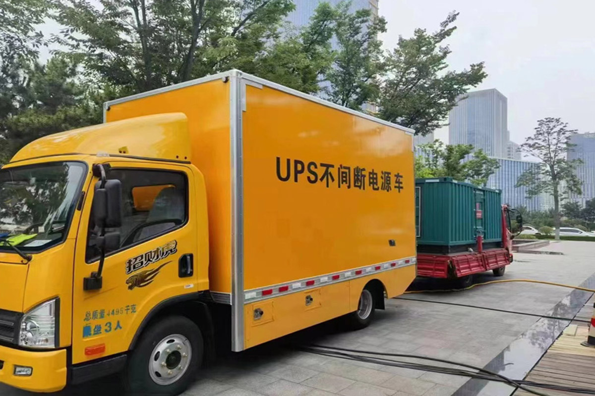 义安发电机租赁施工现场