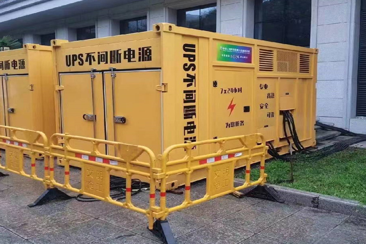 义安发电机租赁施工现场
