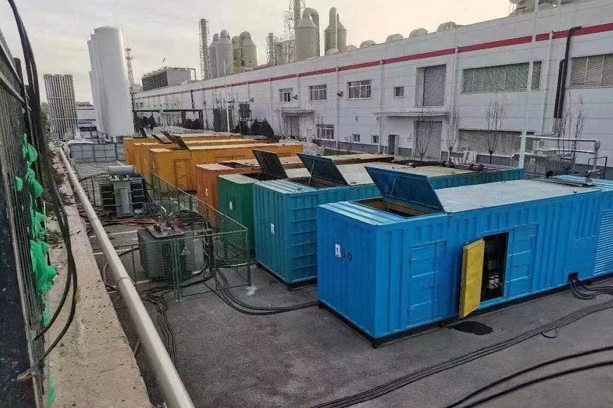 义安发电机租赁施工现场
